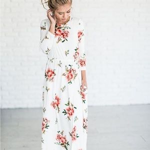 Floral Print Maxi Dress.